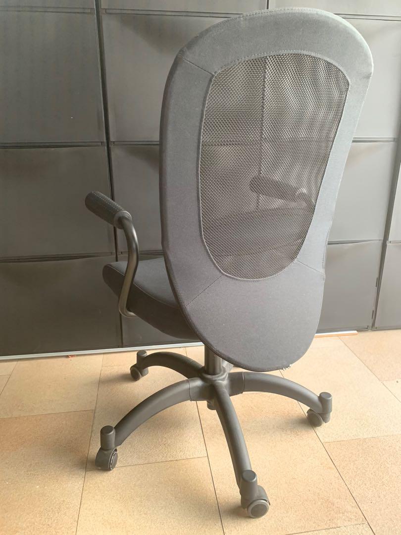 Ikea FLINTAN / NOMINELL Office chair with armrests, black, Furniture
