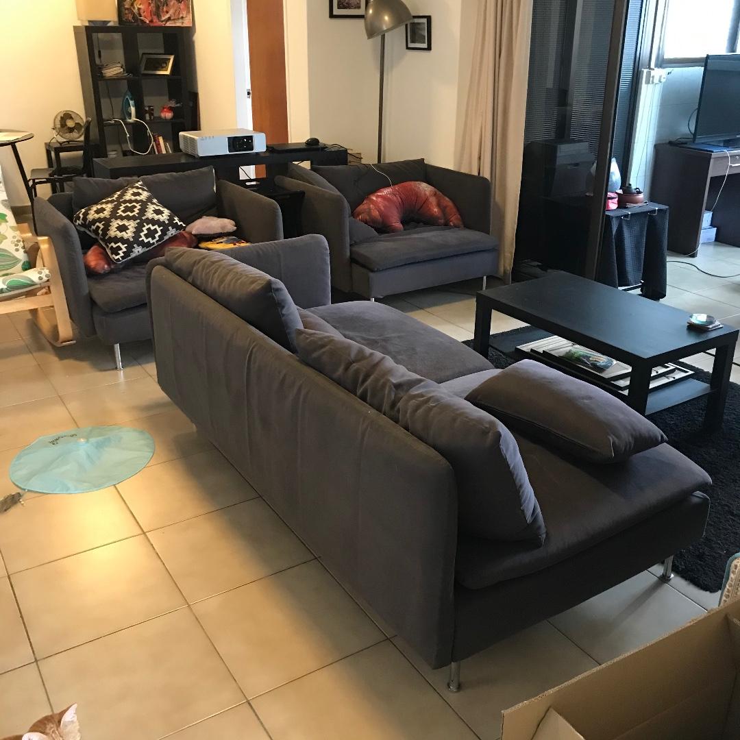 Ikea Soderhamn Series Chaise Sofa Set Navy Furniture Sofas On Carousell