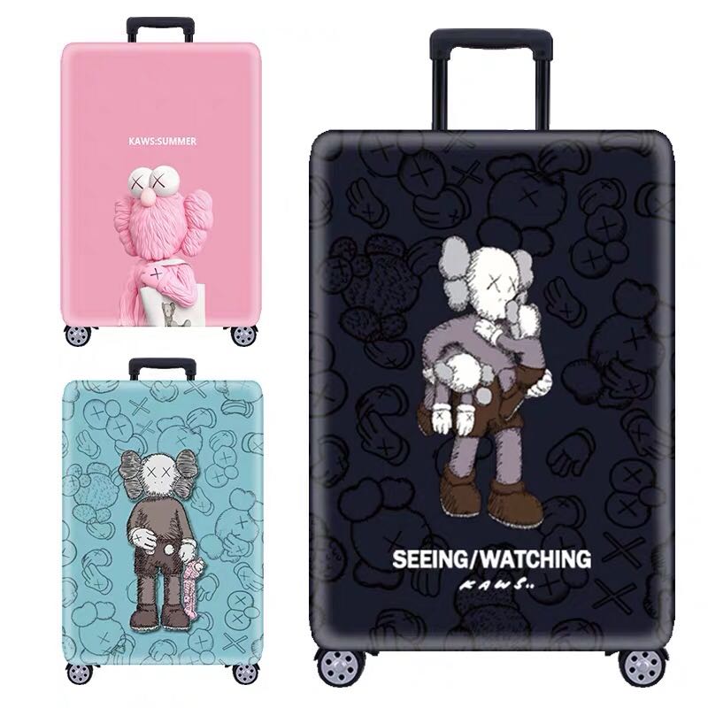 BlueSky+GalaPink Labels w/Privacy Cover Famavala 2x Luggage Tags for Travel Bag Suitcase 