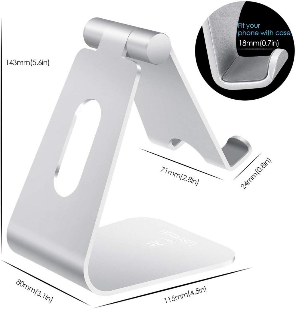 Lamicall Adjustable Tablet Stand For All Tablets Silver A1Stand S
