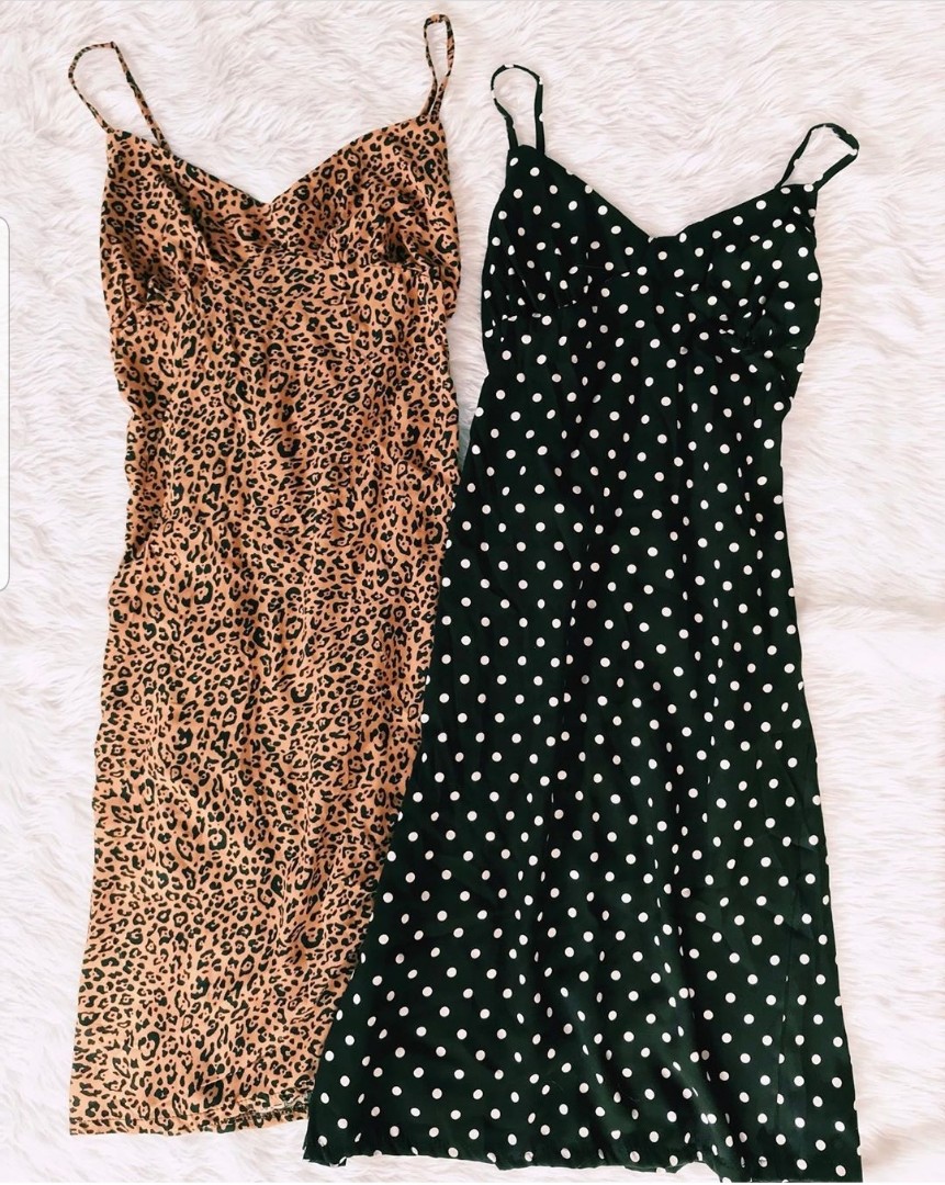 leopard print and polka dot dress