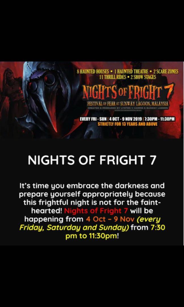 Night Of Fright Ticket Express Line Tickets Vouchers Event Tickets On Carousell