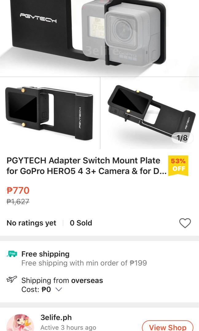 PGYTECH adapter for GoPro (Category: Other Photography Accessories) located in San Juan City. Submitted by jerliu (Listing ID 260584685, Image 2). Description: PGYTECH adapter for GOPRO Never used only tried mounting decluttering.