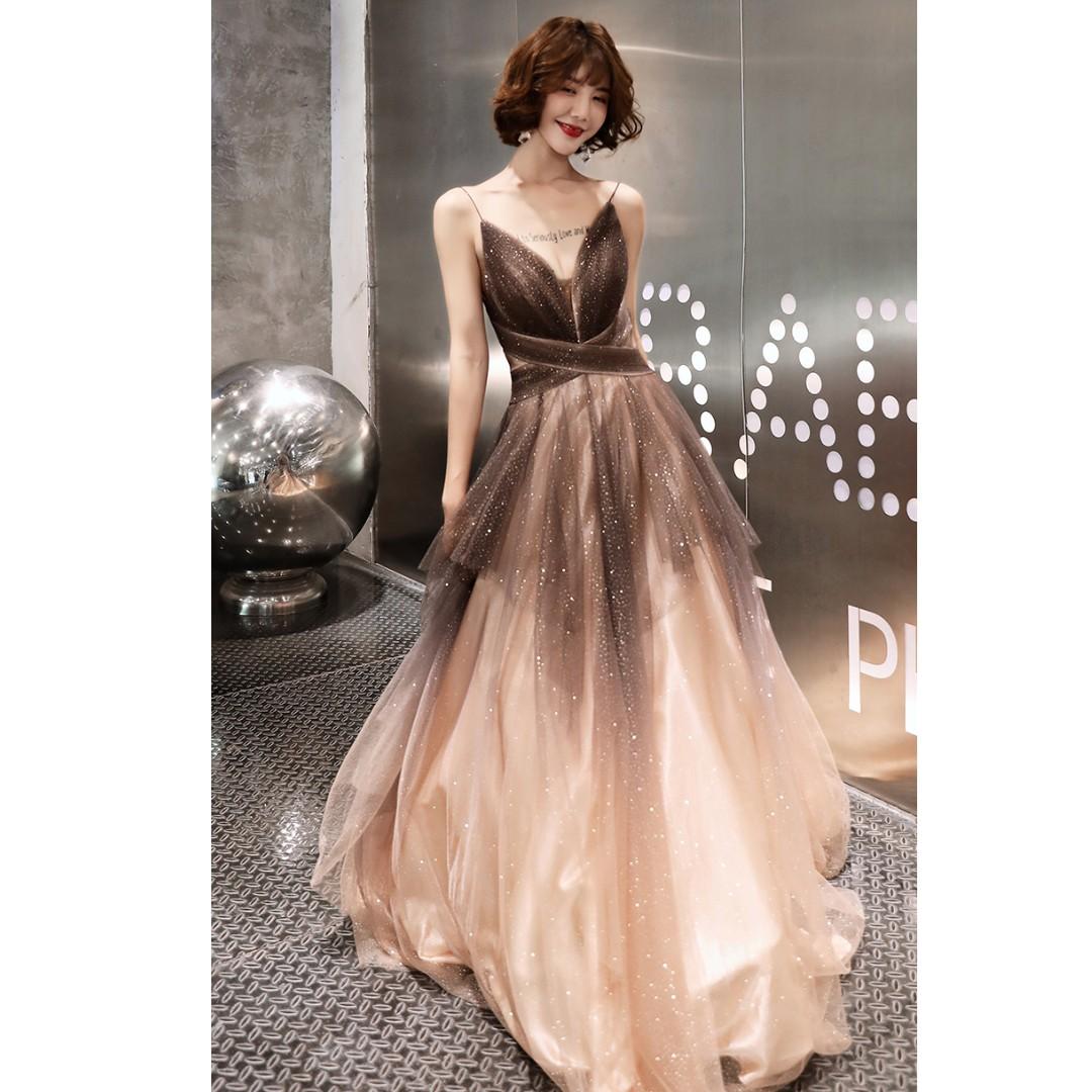 Black best sale ombre gown