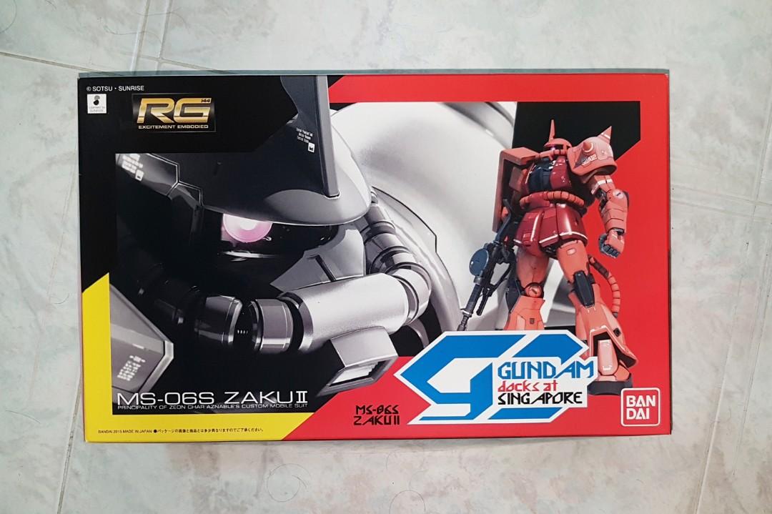 RG MS-06S Zaku II Gundam Docks Singapore, Hobbies & Toys, Toys 