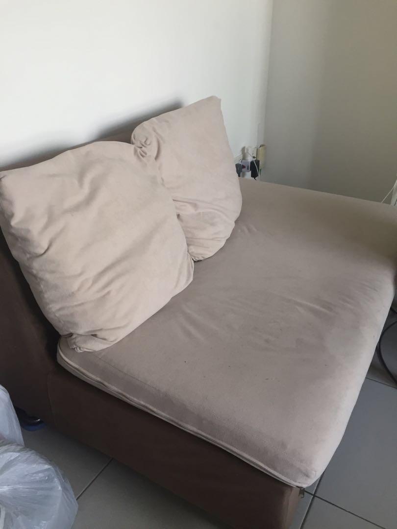 Sofa & Table Set (Category: Sofas) located in Singapore. Submitted by grateful.me (Listing ID 260516782, Image 3). Description: Price is negotiable. Sofa seat and sofa cushions are machine washable. Table can be used as a side table or a coffee table..