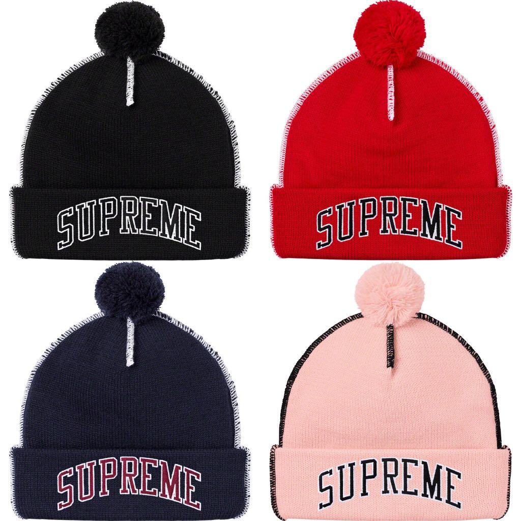 supreme contrast stitch beanie