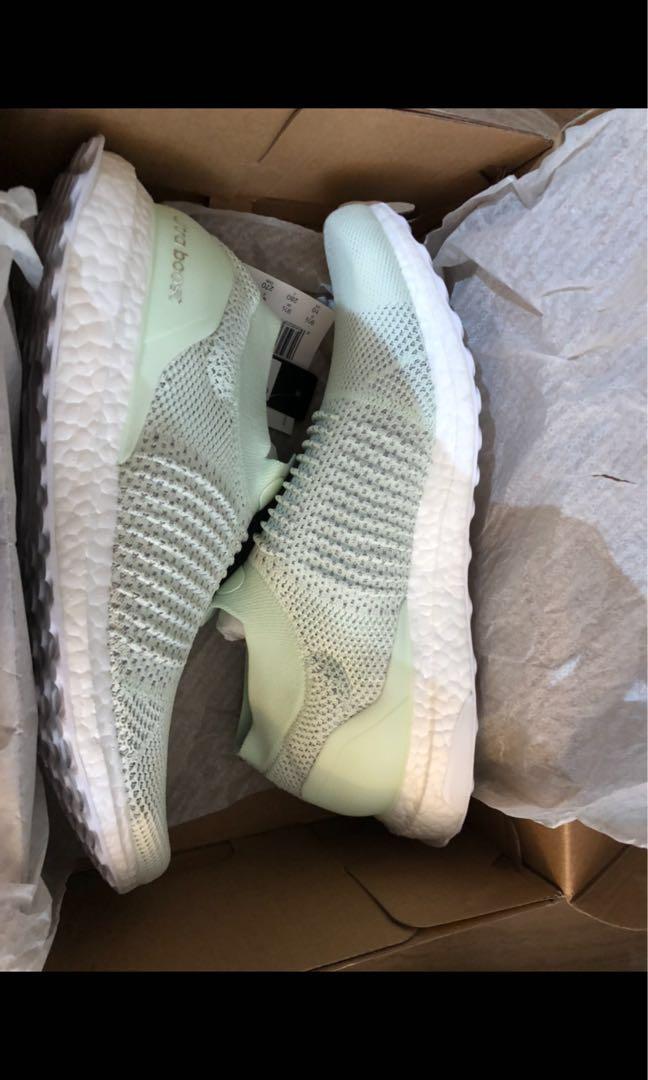 Ultra boost laceless ash green hot sale