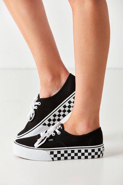 checkered platform shoes