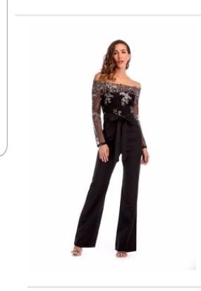 Black sequin jumpsuit
