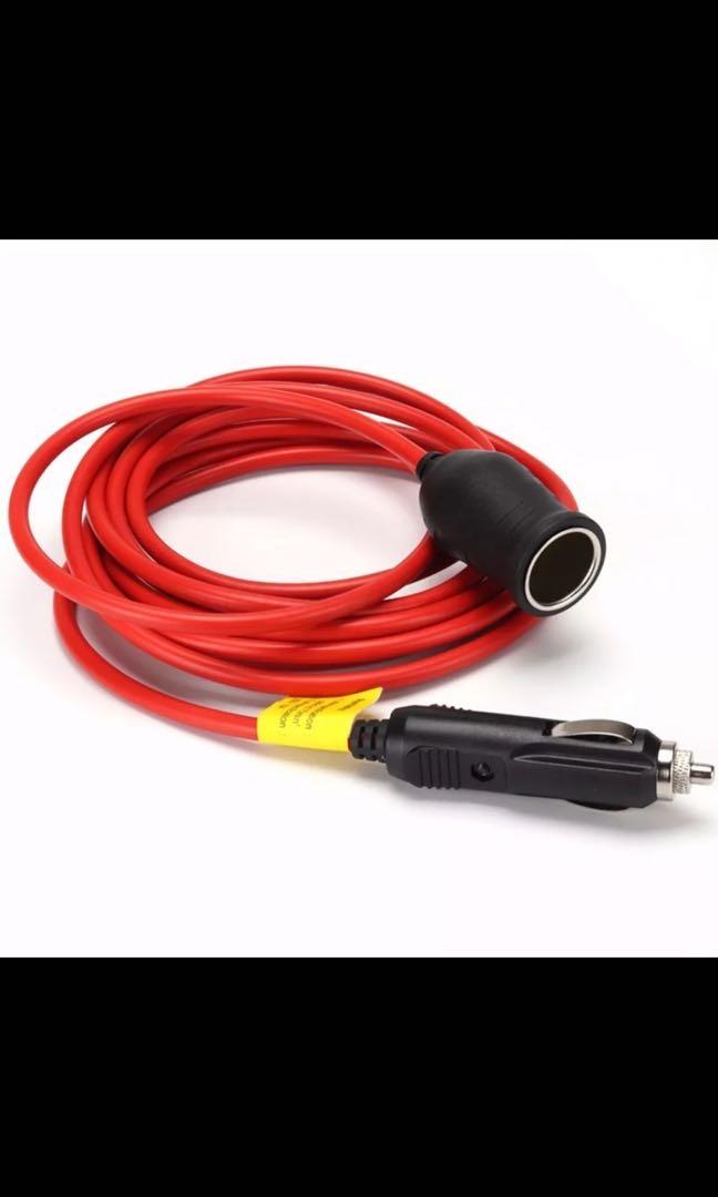 12 Ft 12V or 24V Car Cigarette Lighter Extension Cord Heavy Duty Power