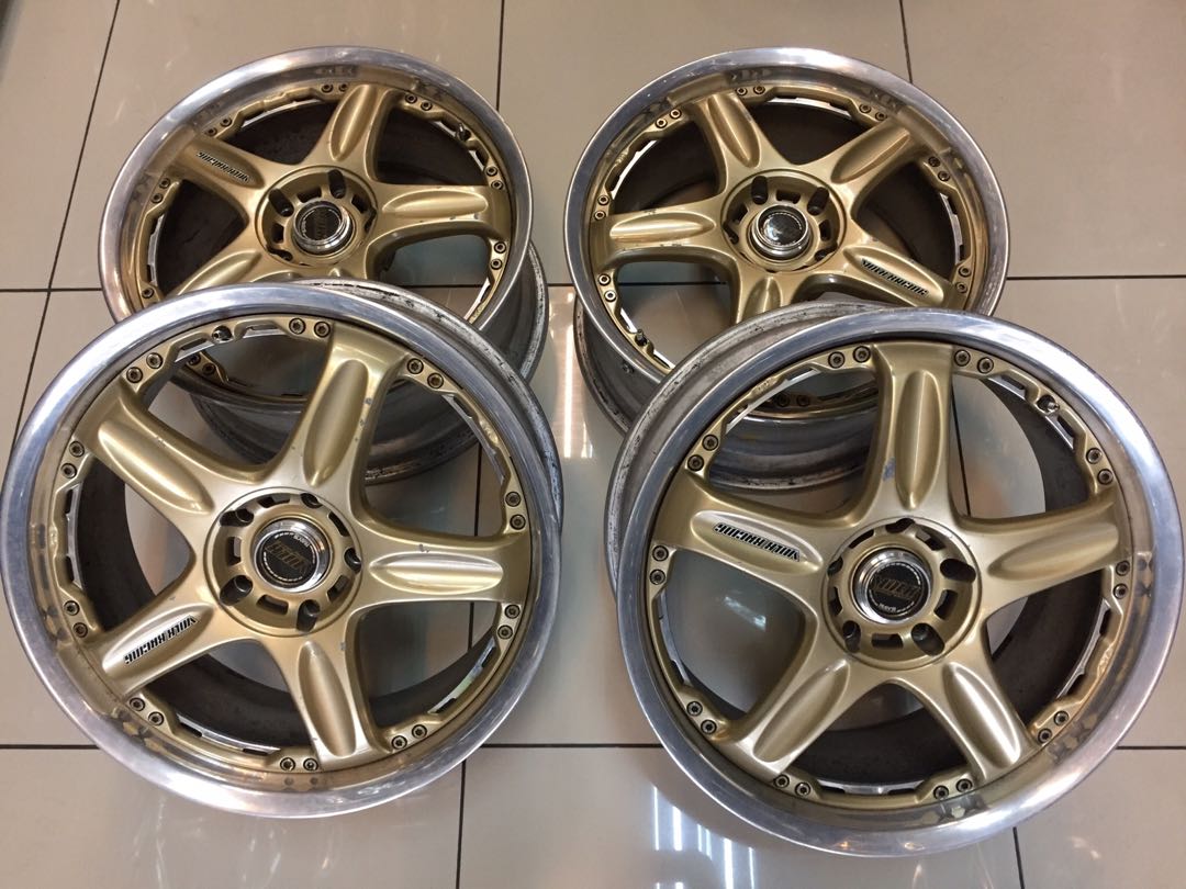 18 GTC Gold Rays Engineering rim made in japan, Auto Accessories on ...