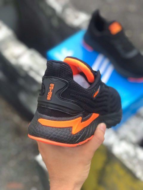 Adidas neo shoes black and deals orange