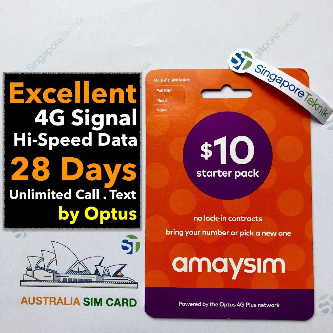 Australia Mobile Prepaid eSIM and SIM Card FREE CALL SMS HUGE DATA
