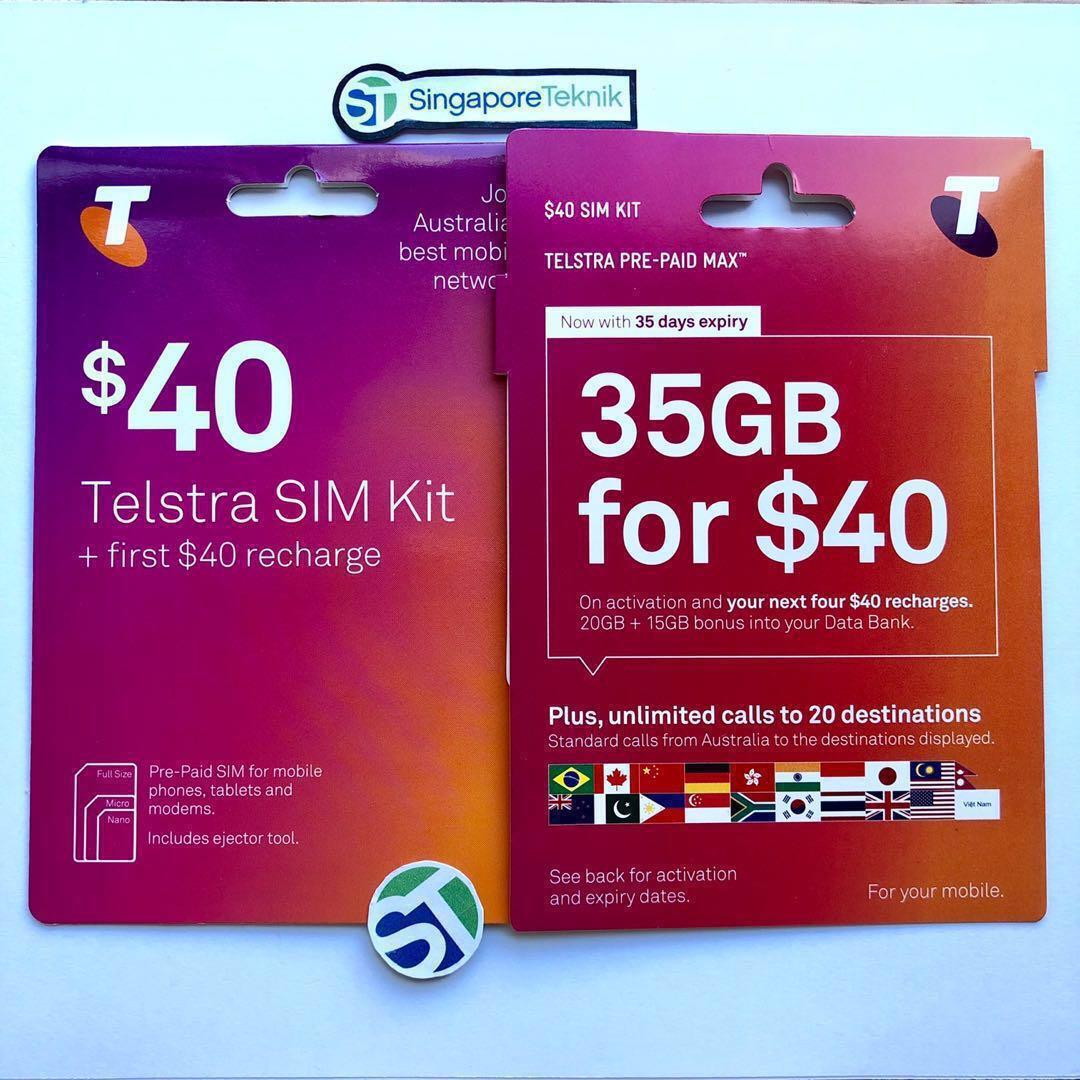 Australia Mobile Prepaid SIM Card Data 4G Call SMS Telstra ...
