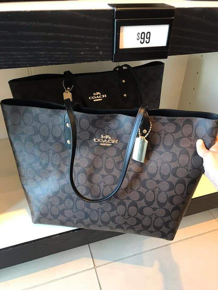 Town tote in signature canvas coach store