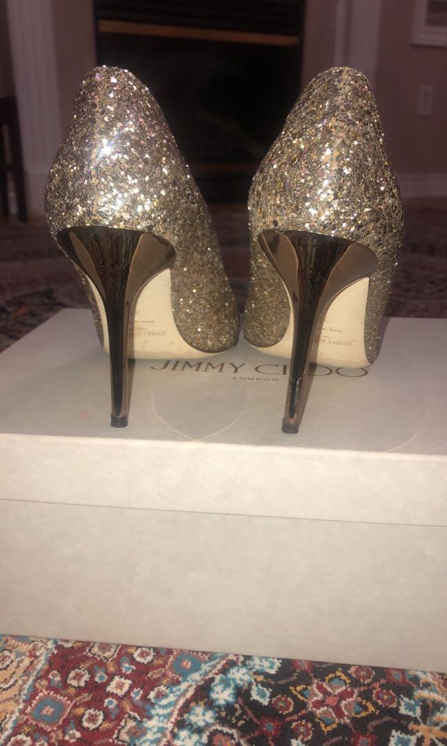 Authentic Jimmy Choo Glitter pumps Luxury on Carousell