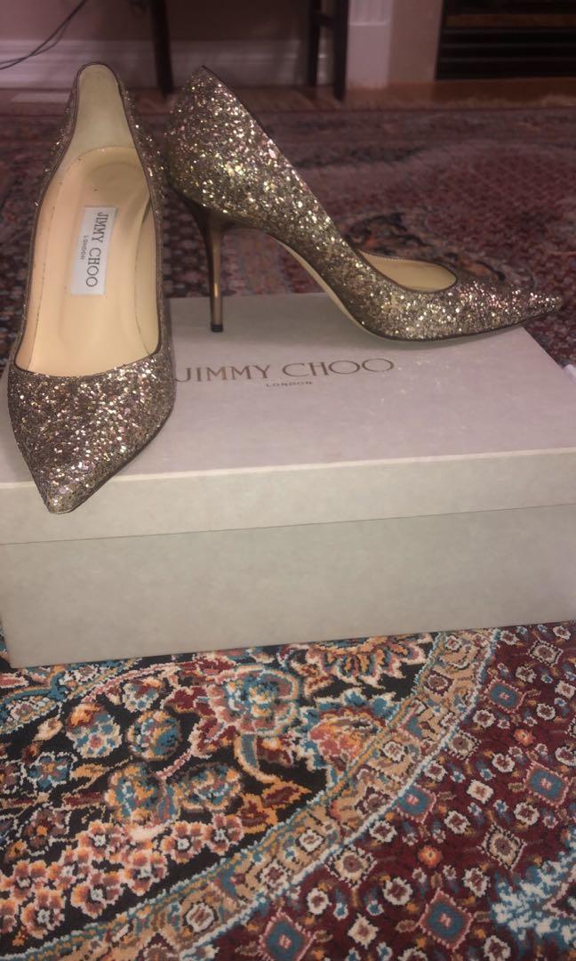 Authentic Jimmy Choo Glitter pumps Luxury on Carousell