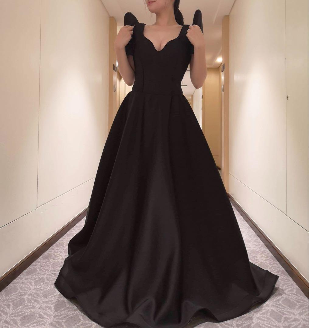 Black Filipiniana Long Gown, Women's Fashion, Dresses & Sets, Evening ...