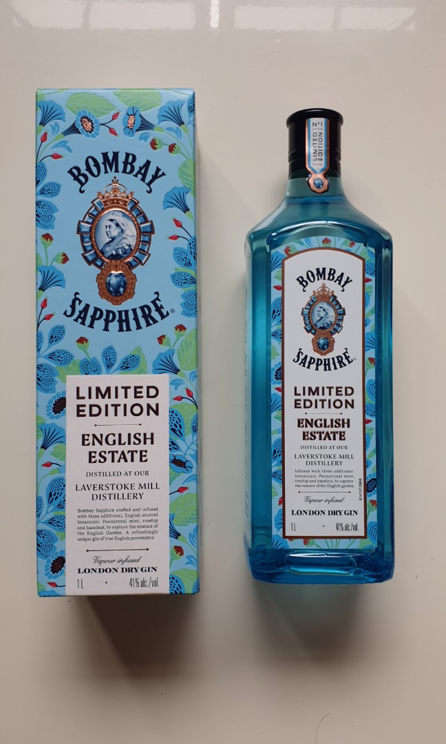 Bombay Sapphire Gin English Estate 1l Limited Edition Food Drinks Beverages On Carousell