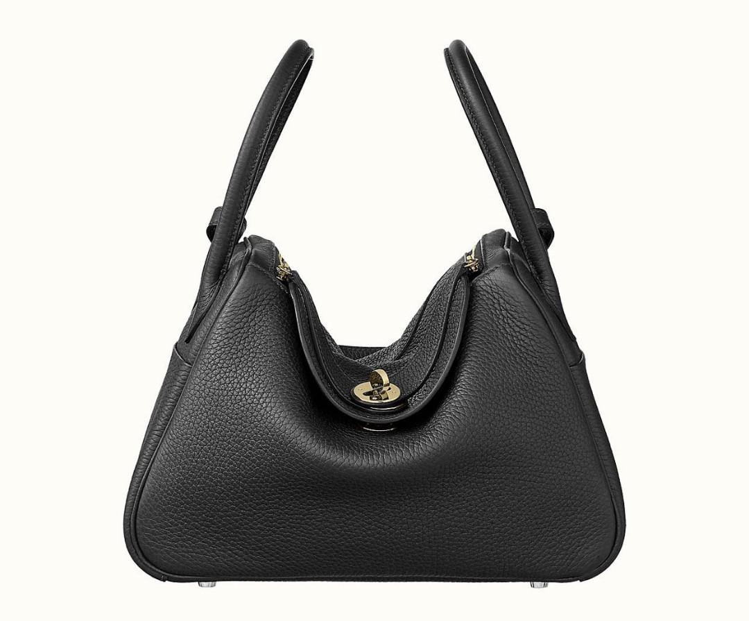 NEW HERMES LINDY 26 BLACK CLEMENCE LEATHER GOLD HARDWARE GHW HOT – Empire  Lusso
