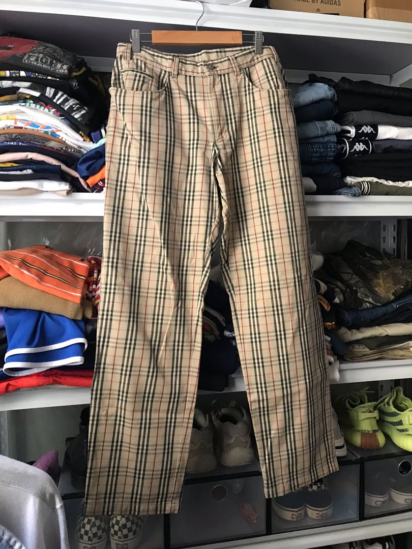 burberry plaid trousers