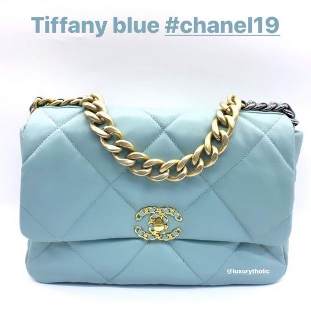 chanel bag tiffany blue