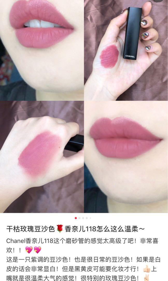 Chanel lipstick Rouge Allure Velvet Extreme #118 Eternal, Beauty & Personal  Care, Face, Makeup on Carousell