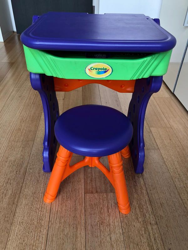 Crayola Table and Stool, Furniture, Tables & Chairs on Carousell