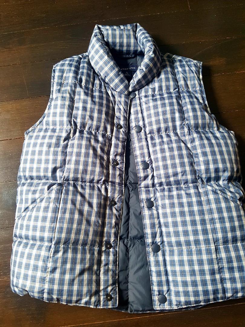 Boys Down Puffer Vest Landsend Winter Coat Size 7 To 8 Yrs Babies