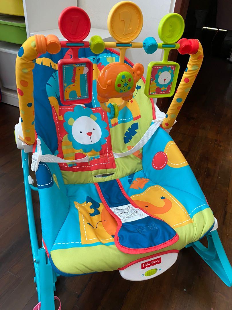 Fisher Price InfanttoToddler Rocker Dark Safari, Babies & Kids, Infant Playtime on Carousell