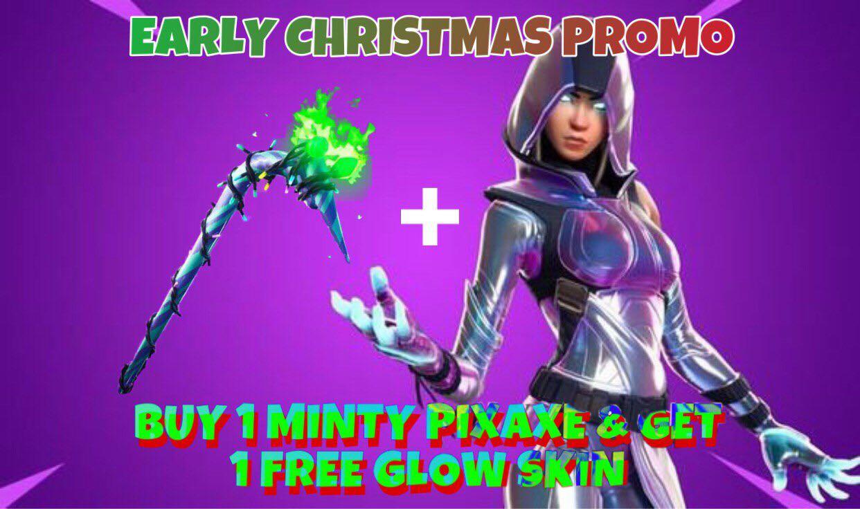 Black Friday Promo Fortnite Merry Mint Axe Code Glow Skin Free Toys Games Video Gaming In Game Products On Carousell