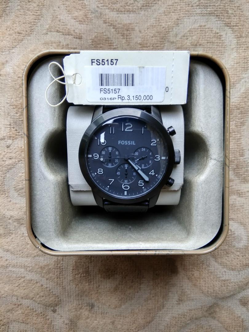 Fossil Pilot FS5157 Original Fullset Fesyen Pria Jam Tangan di