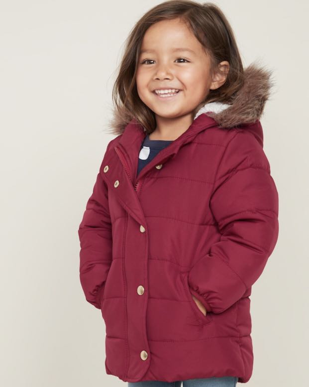 toddler long puffer coat