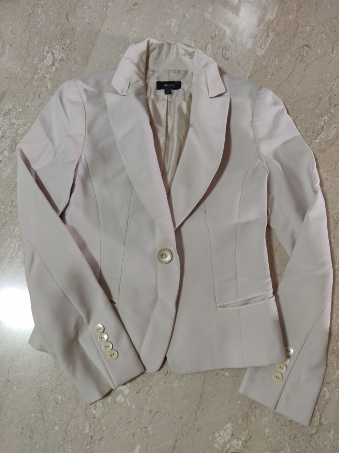 champagne color blazer