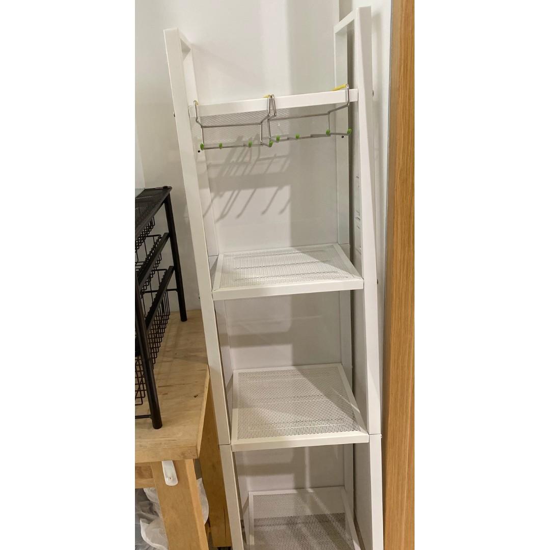 Ikea Lerberg Shelf Unit White 35x148 Cm Furniture Shelves