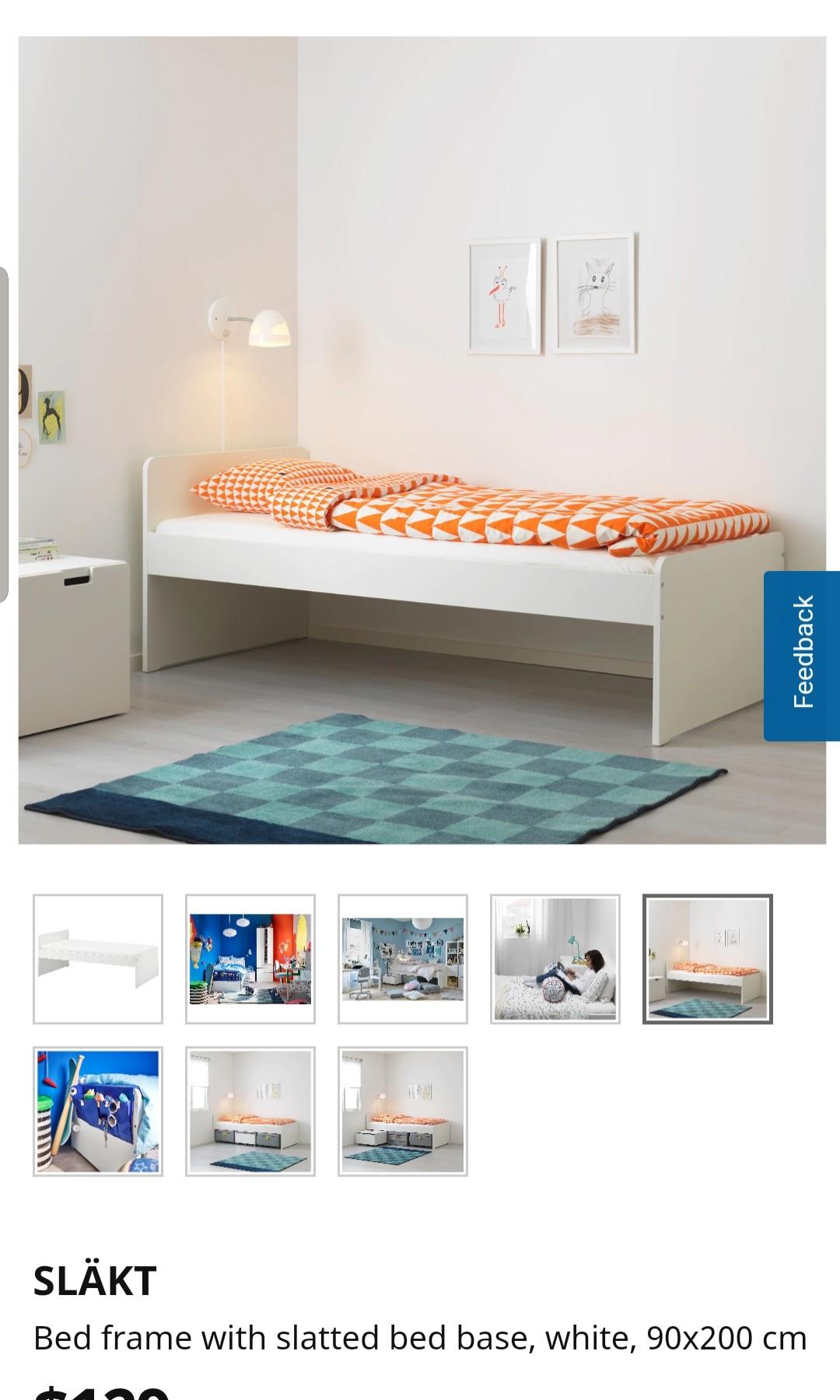 Ikea Slakt Children S Bed Frame Matress Not Included Furniture Beds Mattresses On Carousell