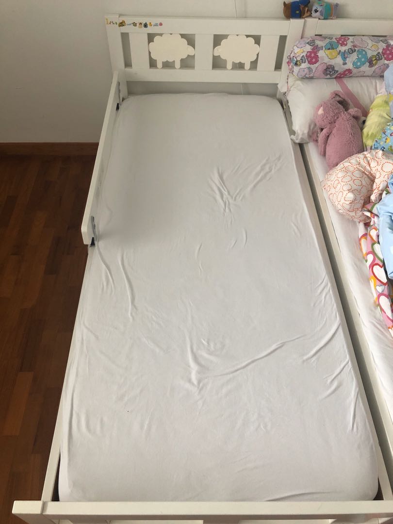 Kids Bed from ikea, white, 27 1/2x63 ", Furniture & Home Living, Furniture, Bed Frames