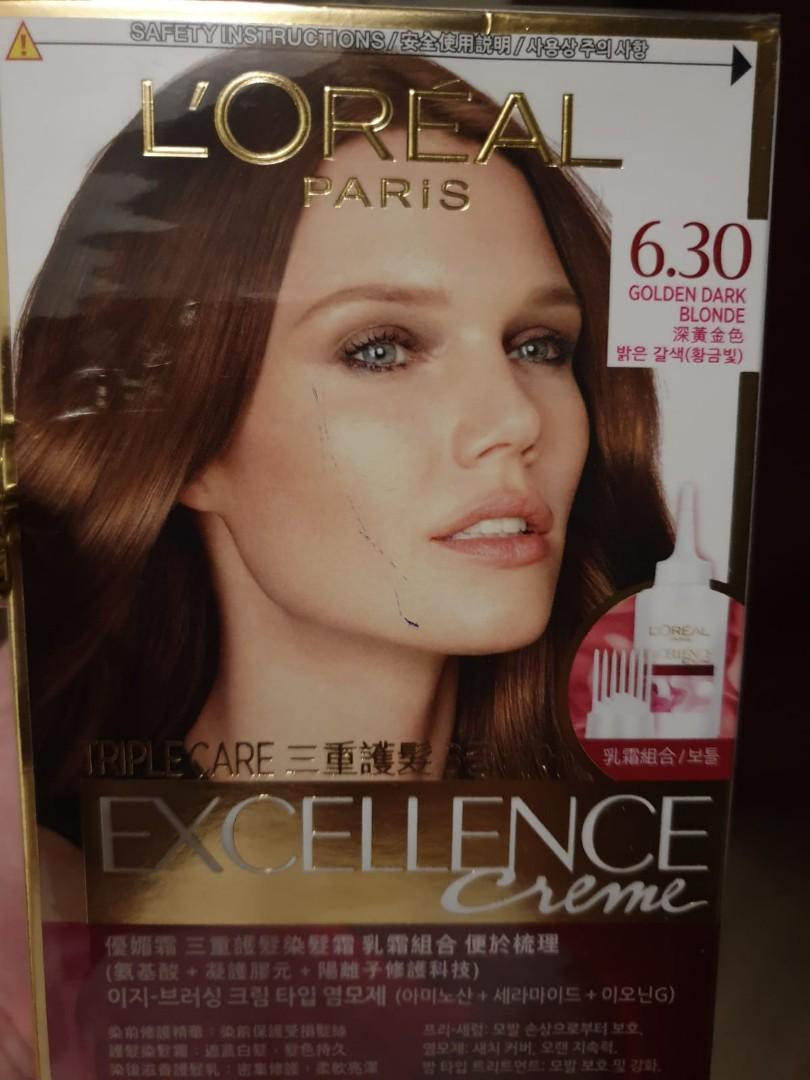 Loreal Paris Excellence Hair Color Creme Triplecare 6 30 Golden