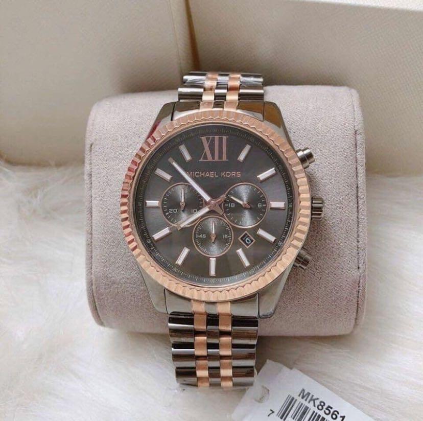 Michael kors men's 2024 lexington grey watch mk8561