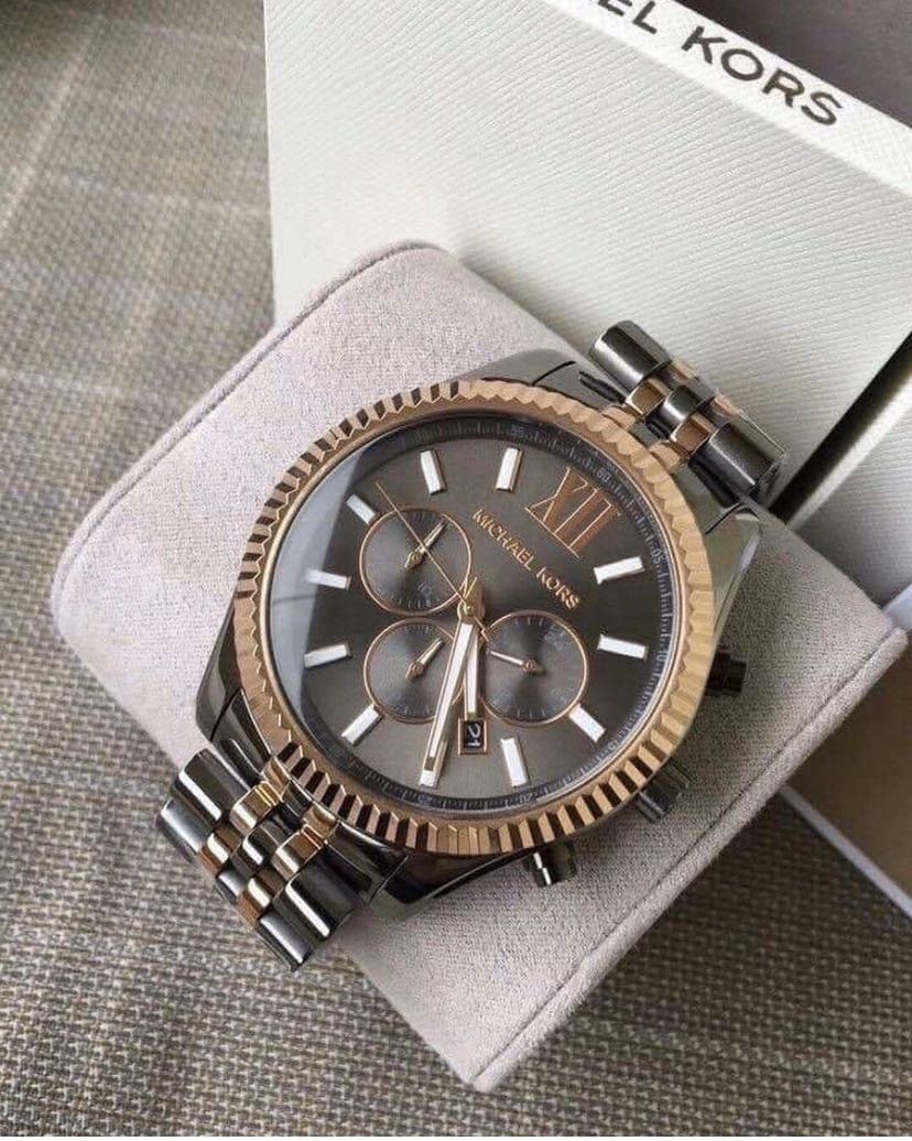 Michael Kors Lexington Grey Dial Chronograph Watch MK8561