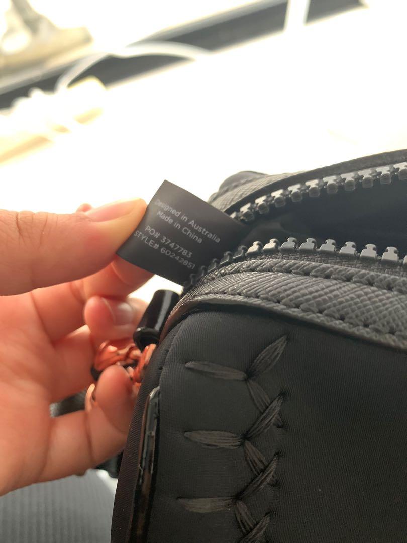 Mimco hydro hip bag top
