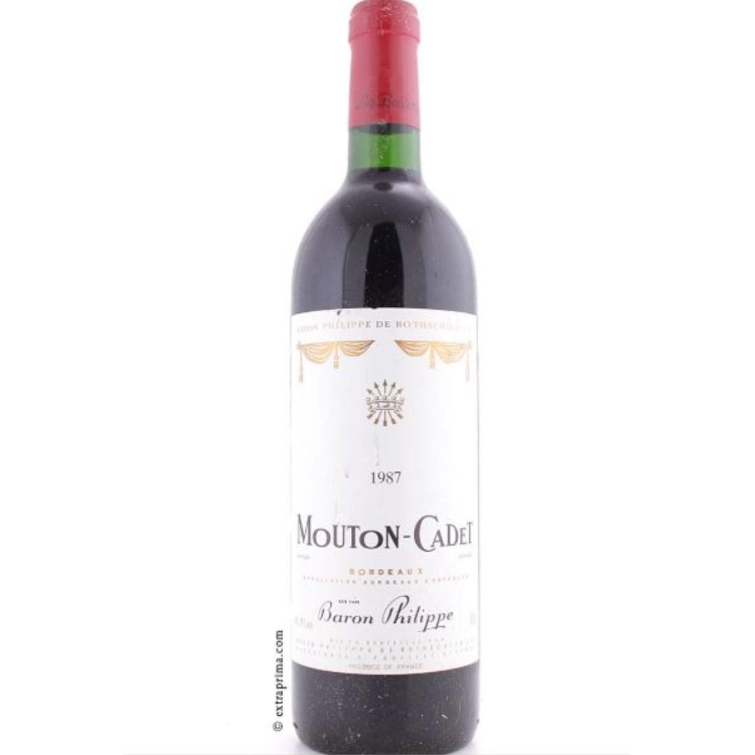 Mouton Cadet Bordeaux 1987 Baron Philippe De Rothschild Bordeaux Rare Vintage White Wine Food Drinks Beverages On Carousell