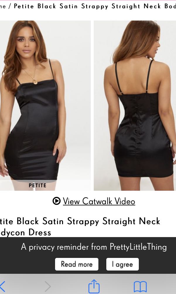 black satin strappy dress