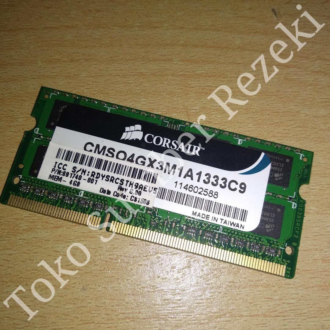 Ram Laptop Corsair Ddr3 4gb 1333mhz Elektronik Bagian Komputer Aksesoris Di Carousell