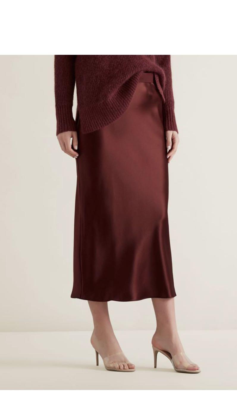 Seed silk midi skirt hotsell