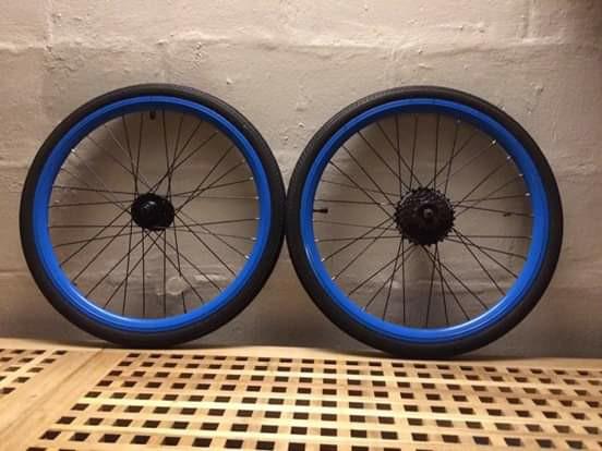 Set Rim Tyre Wheelset 20 Inci 451 Include 7 Speed Freewheela Folding Bike Basikal Lipat Lajak X Ikea Sports Bicycles On Carousell