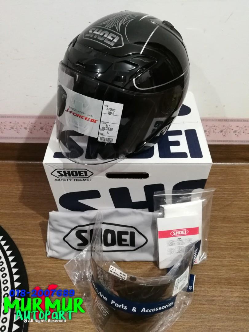 新しいスタイル Lubla 3 J-Force Shoei Black Auto RM1250.00, Fullset L saiz セキュリティ・セーフティ
