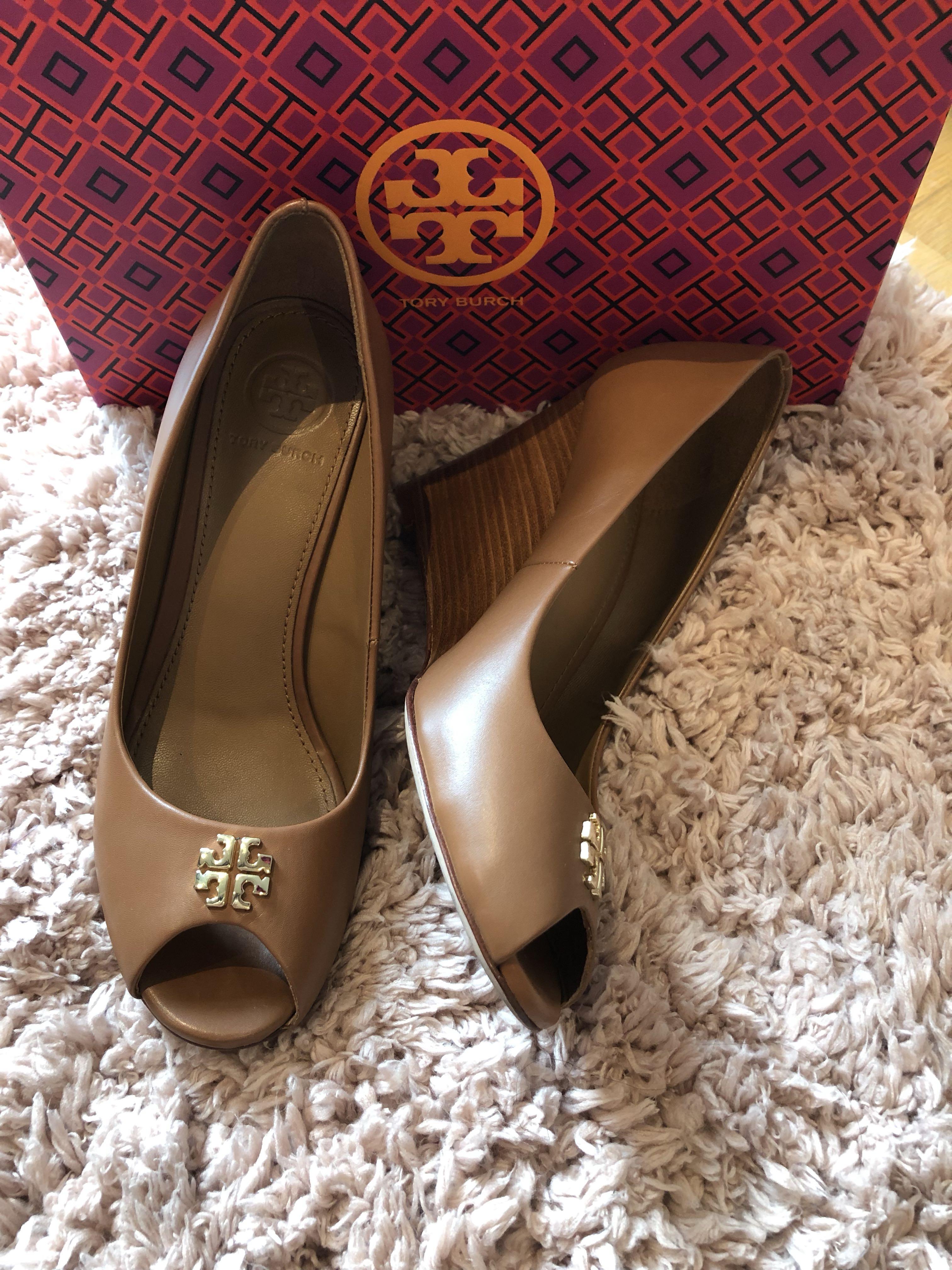 tory burch jolie peep toe wedge