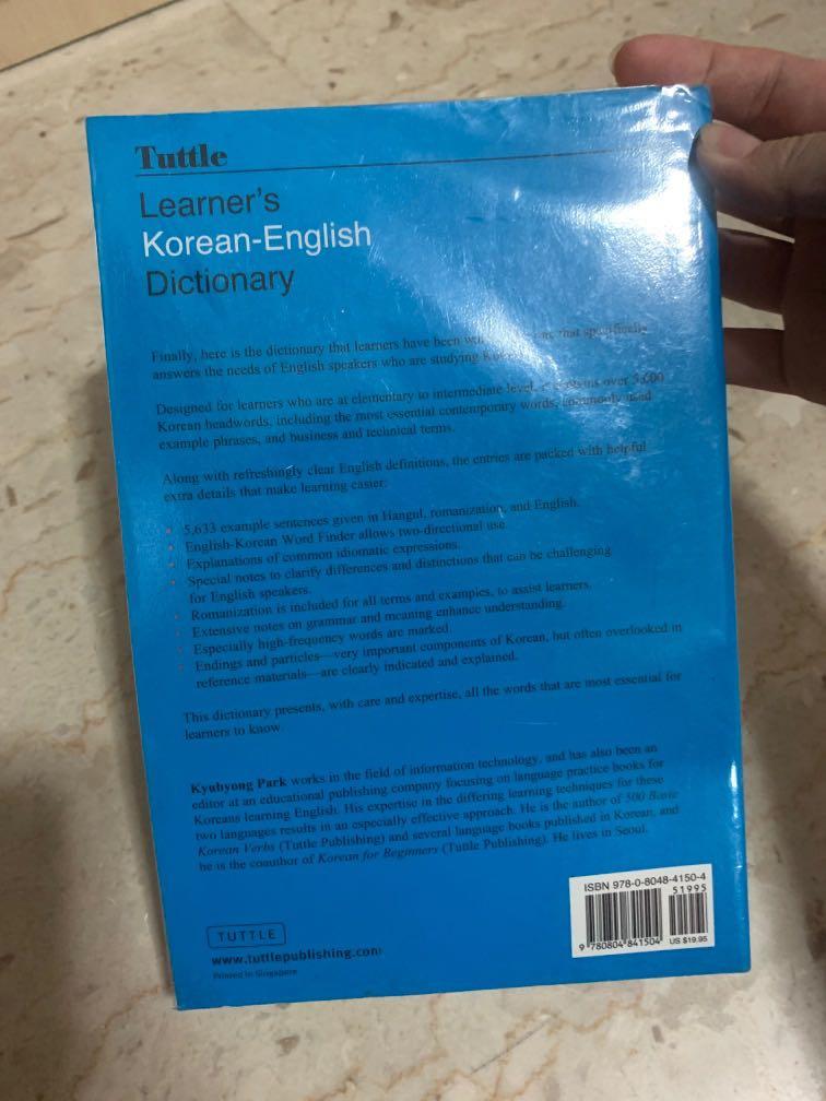 Tuttle Learner’s Korean English Dictionary, Books & Stationery, Non